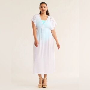 Time and Tru Women's and Women's Plus Midi Woven Coverup